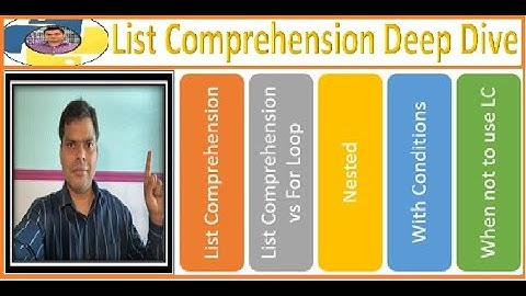 18. List Comprehension in details