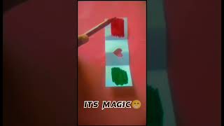 Celebrity how to make paper magic | colour changing heart#papercraft#shorts Wealth