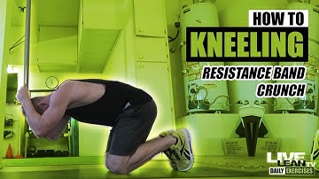 How To Do A KNEELING RESISTANCE BAND CRUNCH | Exercise Demonstration Video and Guide