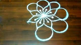 Aani Madham Special Flower Rangoli | How to Draw Indian Art Rangoli |Kolam Designs| Easy Daily Kolam