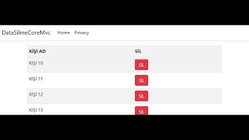 ASP.NET CORE MVC DATA SİLME HTTP VE AJAX İLE (DELETE) (DERS 3 SON)