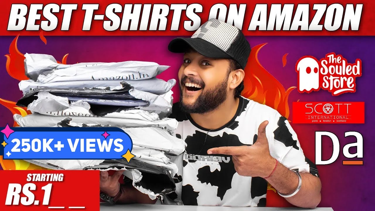 5 BEST TSHIRTS UNDER 500 FOR MEN on AMAZON 🔥 Tshirt Haul Review 2023