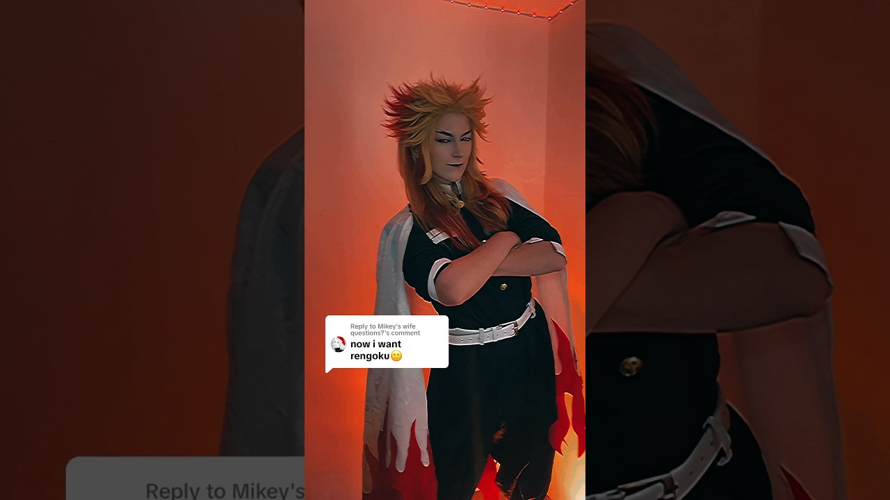 ASK AND YOU SHALL RECEIVE 😏 #rengoku #rengokucosplay #demonslayer