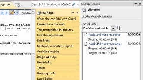 OneNote 2010: Search Text in Audio/Video