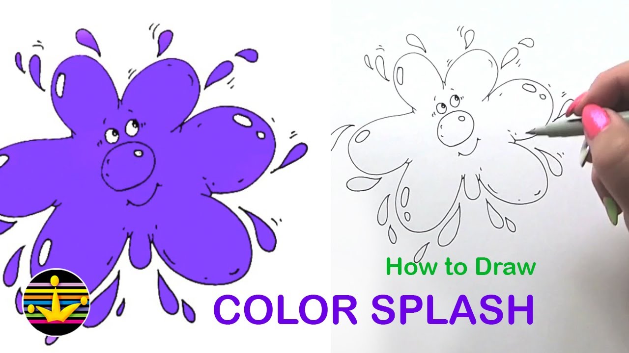 How to draw Color Splash CUTE AND EASY for all ages YouTube