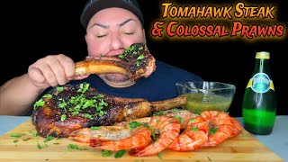 JUICY TOMAHAWK STEAK AND COLOSSAL TIGER PRAWNS MUKBANG • Let Me Know What You Think of This Idea? by Big Guy Appetite 31,208 views 6 months ago 27 minutes