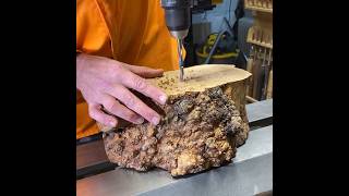 Burl turning with incredible detail #woodturning #lathe #satisfying