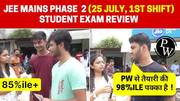 आज तो Exam में  फोड़ डाला  😱😱#jeemains2022 (25 July Shift 01) | Student Exam Review | @thementa