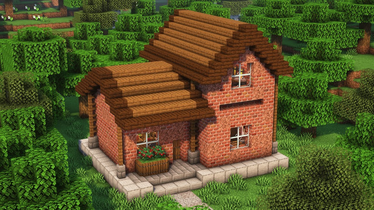 How To Build A Simple Brick House Minecraft YouTube