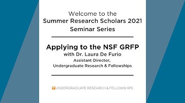 Applying to the NSF GRFP