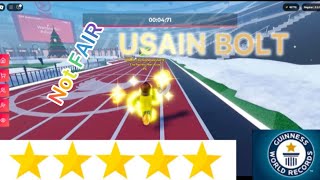 Becoming USAIN BOLT in roblox track & field - will it make you faster? screenshot 5