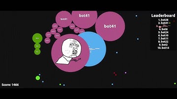Agar.io - Having fun with bots // Private server // Experimental +dark mode