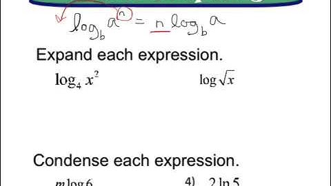 8.5 Properties of Logarithms part 1