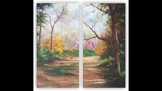 PINTURA EM TELA - CAMINHOS E ENCANTOS - TIME LAPSE