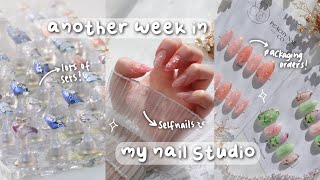 A Week in My Nail Studio 🌸 | press-on nails, BTS, self nails