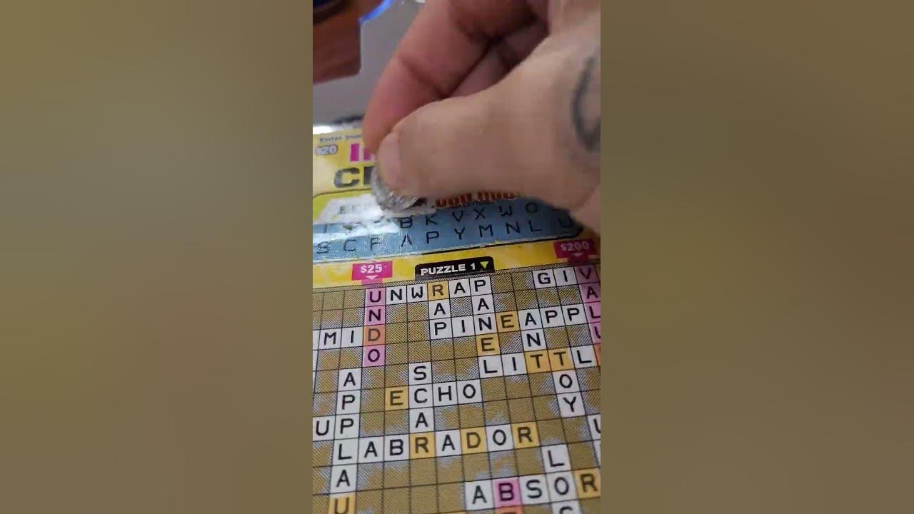 100 crossword scratcher winner YouTube