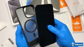 [ASMR] Apple iPhone 15 Pro Max 1TB ‘Black Titanium’ + TORRAS Protector & Case Unboxing | No Talking