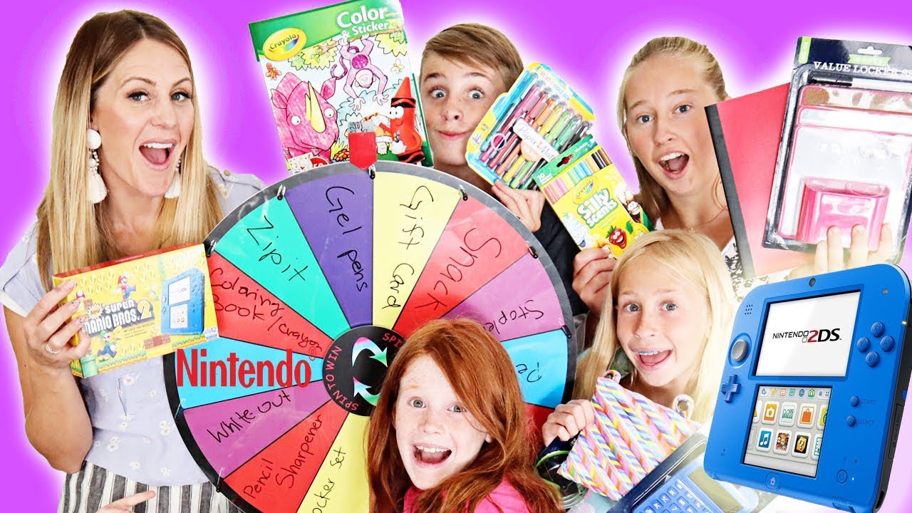 Mystery Wheel Controls our Back To School Shopping!! Who will win the ...