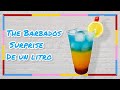 Cctel the barbados surprise de un litro  bebidas con ron  bebidas para negocio o fiesta 