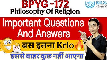 BPYG- 172 | Important Questions And Answers| June 2025 Exam| Ignou classes by Nisha| IGNOU