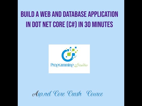 ASP.NET Core Crash Course C# App in 30 mnts | Build A Web and Database Application in C# in 30 mnts