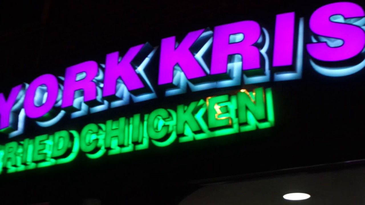 Signboard with stainless steel 3d built up letters with RGB led