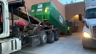 Waste management 46698 ~ Mack Granite rolloff garbage truck.