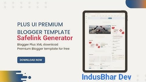 plus Ui v3 Blogger Safelink generator code | plus ui blogger template theme safelink download