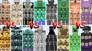 20 NORMAL MOBS AND ITS MUTANT MONSTER TOURNAMENT | Minecraft Mob Battle