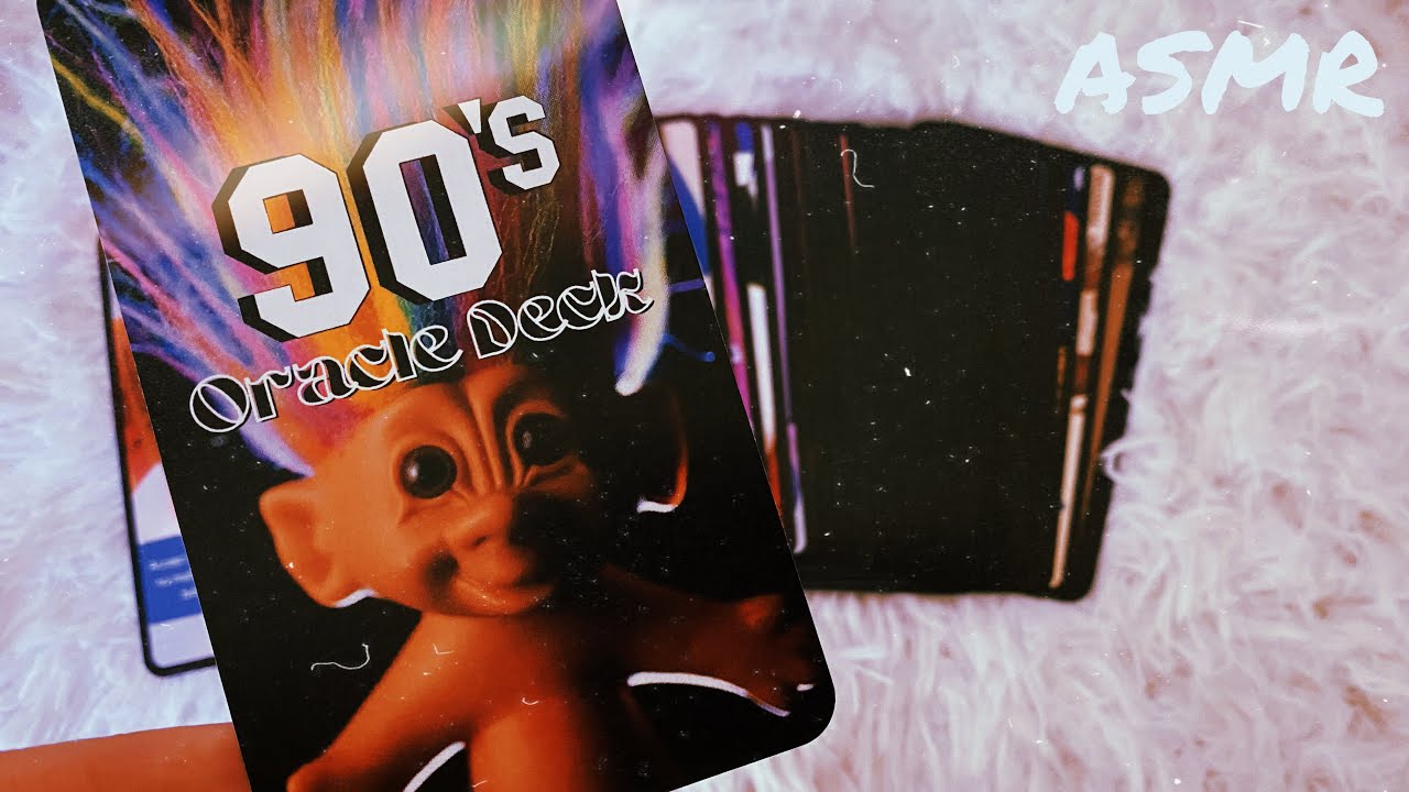 ASMR 90’s Oracle Deck flip through- whisper, tapping