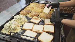 가성비갑! 2500원짜리 창동 할머니 토스트! 한 개만 먹어도 든든한 토스트 !┃Famous grandma toast/Korean street food