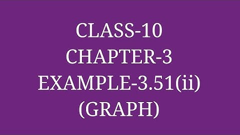 10th maths chapter 3 example 3.51 (ii) #tnstateboard #10thmaths #10th#graph @aadhiramathsacademy