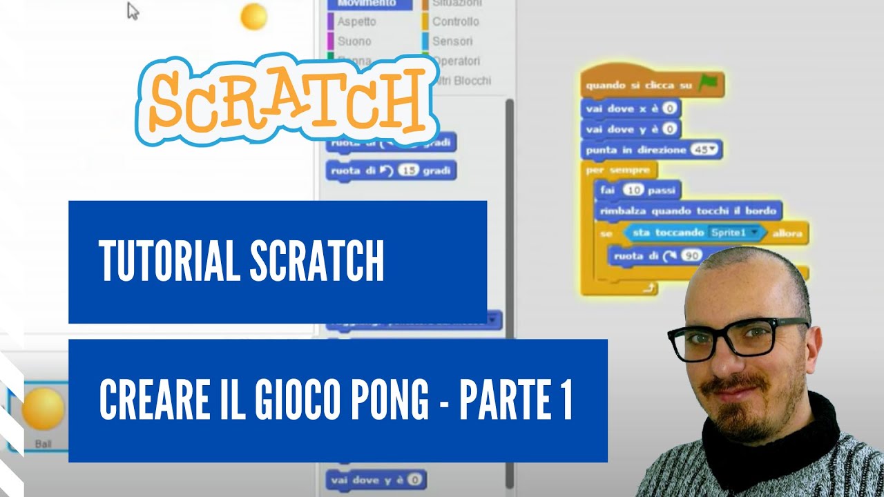 Tutorial Scratch: creare il gioco Pong - Parte 1 - YouTube