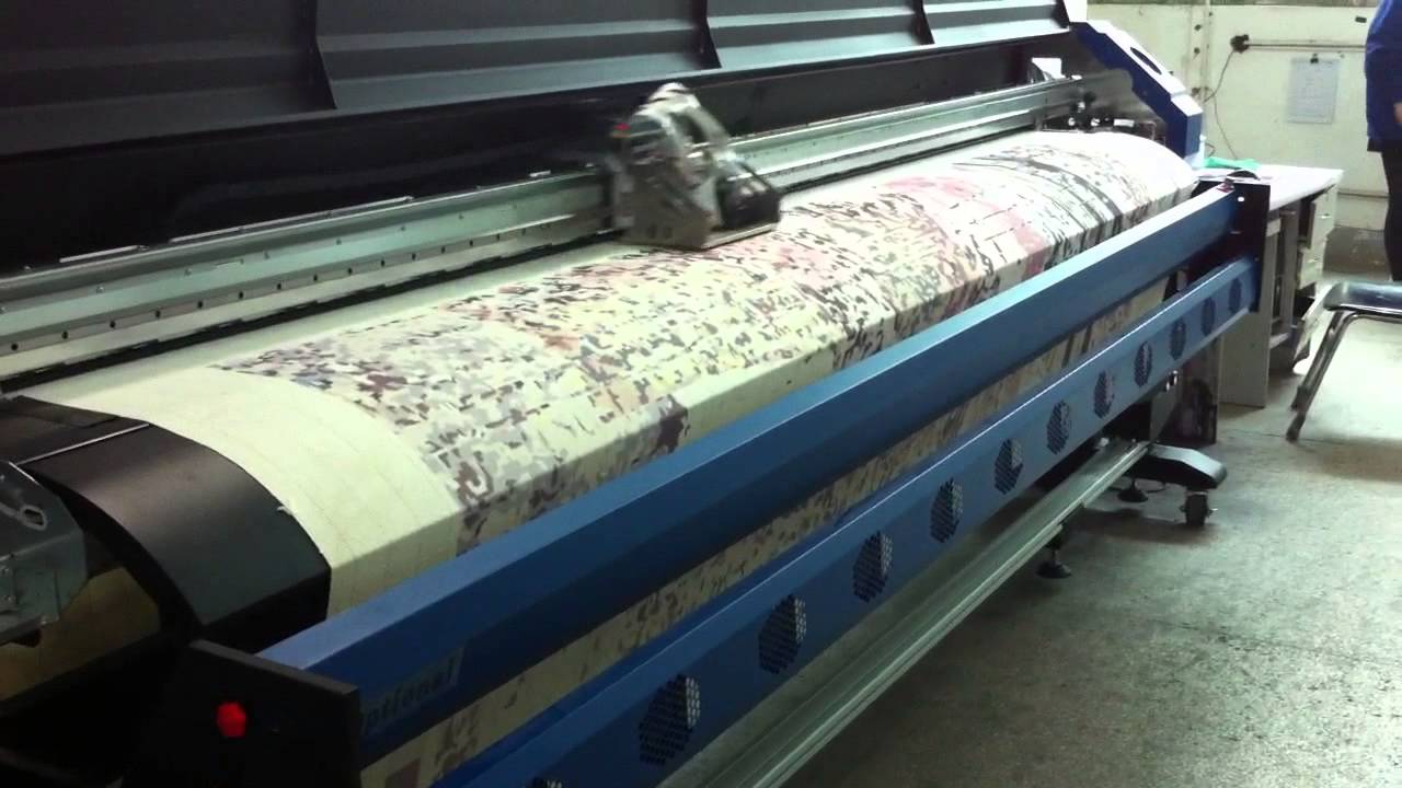 3 2M sublimation fabric printer - YouTube