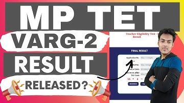 mptet varg 2 result 2023 | madhya pradesh teacher result | mp varg 2 result