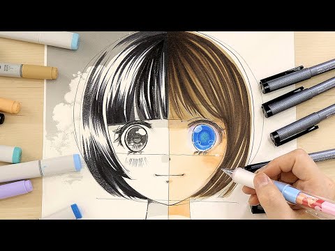 How to Draw Anime Girl for beginners (basic anatomy)