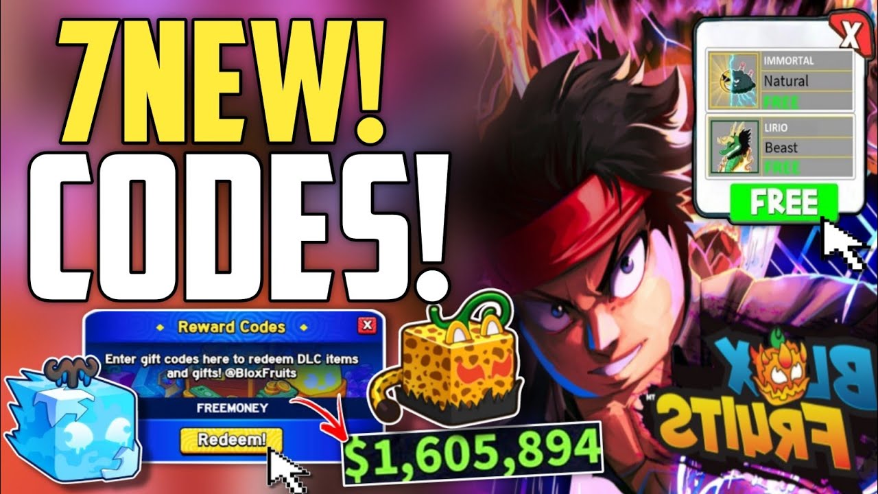 *REDEEM⚡CODES* BLOX FRUITS CODES IN 2025 - ALL WORKING ROBLOX! CODES ...