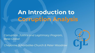 An Intro to Corruption Analysis