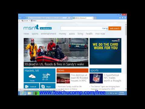 Windows 8 Tutorial Resizing a Desktop Window Microsoft Training Lesson 1.11