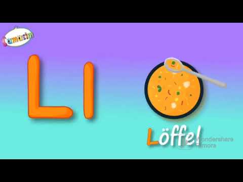 أغنية الحروف الألمانية وأصواتها بدون موسيقى