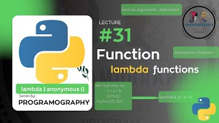 Lambda Functions in Python | Benefits | How to use | Syntax | Python Series| #31