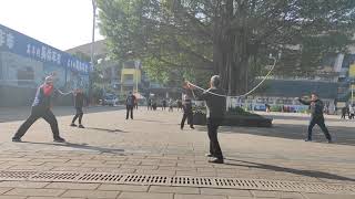 Do you dare to do this at 60's ? old people at streets daily exercise