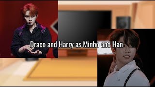 Characters Harry Potter react to Harry and Draco as Han Jisung and Lee Minho (AU DESCRIPTION)
