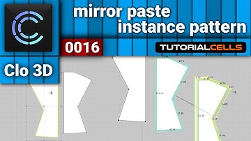 0016. mirror paste & instance pattern in clo3D