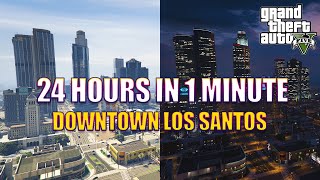 Los Santos Skyline Timelapse: 24 Hours in 1 Minute | (1440p 60 FPS) | GTA V Enhanced on PC