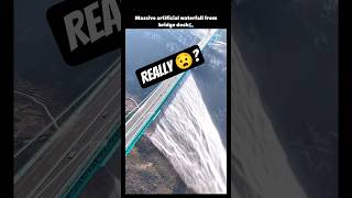 Massive Artificial Waterfall🌊 #Short #shortfeed #civilengineering #aiflow #bridge #architecture #ai