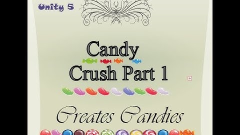 Candy Crush Part 1 Tutorial + Creates Candies + Unity 5