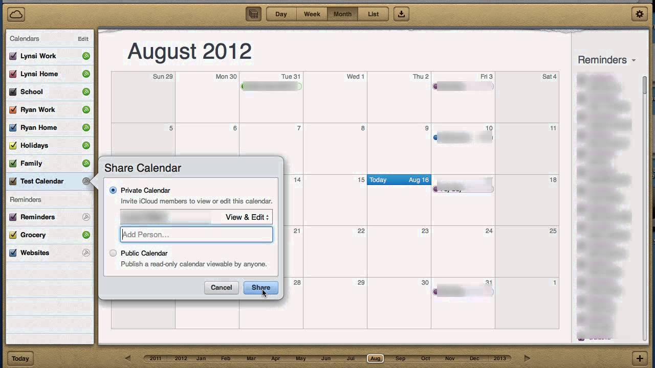 iCloud Calendar Sharing.mp4 YouTube