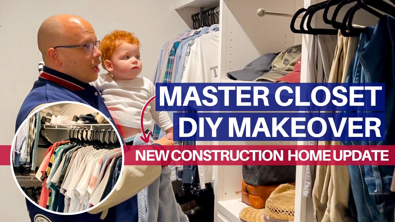 Master Closet DIY Makeover 2021 New Construction Home Update | Ryan Homes Corsica | VLOGMAS DAY 1