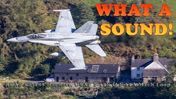 RCAF CF 188 Hornet, F 35A & F 15E Roar Through the Mach Loop!